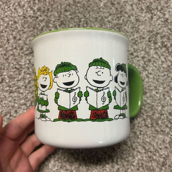 “Merry Christmas” Peanuts White Green Coffee Mug - Picture 2 of 9